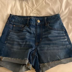 american eagle blue jean shorts